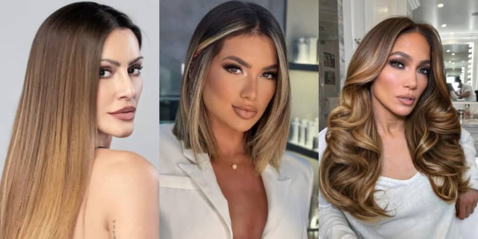Veja 3 tipos de mechas de cabelo que são febre entre as famosas (Foto: Reprodução/Montagem HoraDoBenefício)