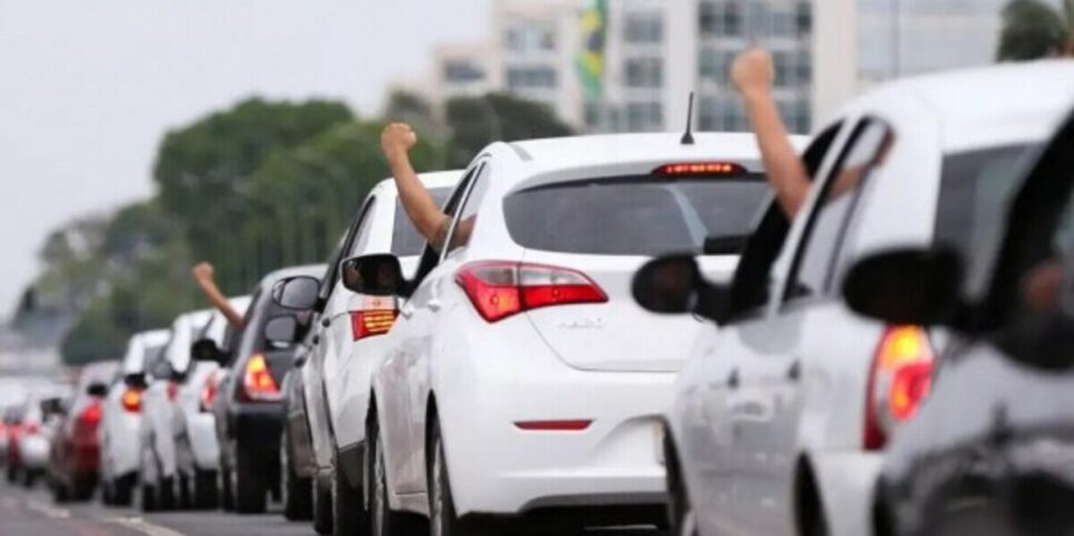 Motoristas de aplicativos estão em greve (Foto: Reprodução)