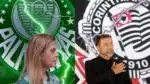 Leila e Augusto em guerra por 2 marcas nos bastidores do Palmeiras e Corinthians (Fotos: Reprodução/ Internet/ Motagem)