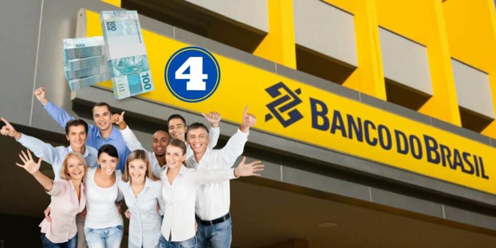 Trabalhadores e fachada do Banco do Brasil (Foto: Reprodução / Canva / BB)