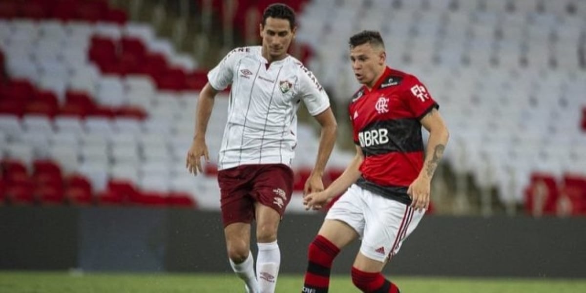 Hugo MJoura atuando pelo Flamengo (Foto: Alexandre Vidal/Flamengo)