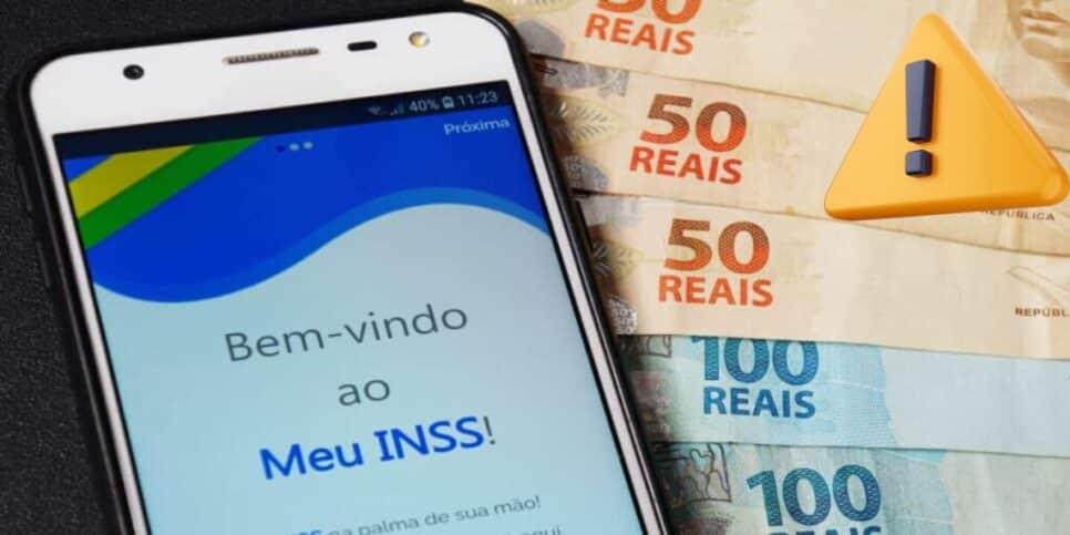 Aplicativo do INSS e dinheiro (Foto: Reprodução / BM&C News)