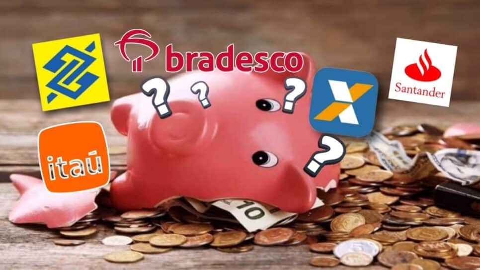 2 bancos são afetados diante de decisão do Banco Central com a poupança (Foto: Reprodução/ Internet/ FreePik/ Montagem)