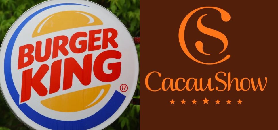 Marca Subway Logo do Cacau Show e Burger King (Fotos: Divulgação/ Colagem AaronturaTV)