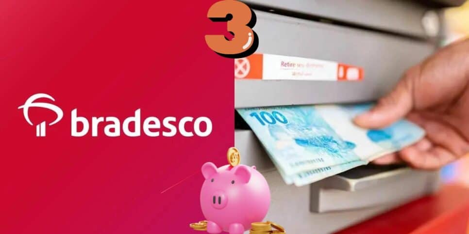 Conta poupança Bradesco (Foto: Reprodução / Pronatec / Canva / Montagem HoraDoBenefício)