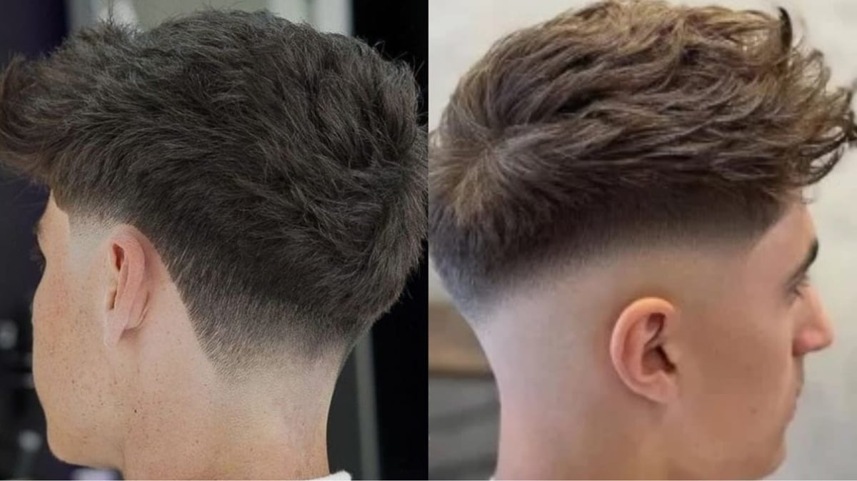 Mid fade é o estilo que os homens jovens mais pedem nas barbearias (Fotos: Reprodução/ Internet/ Montagem)