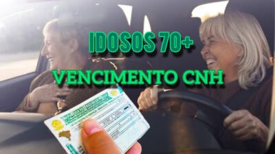 Idosos de 70 anos ou mais têm data de vencimento da CNH divulgada e regras para renovação (Fotos: Reprodução/ FreePik/ Internet/ Montagem)