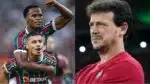 Jhon Arias ou André? Clubes querem arrancar peça preciosa de Diniz (Foto: Reprodução/ Fluminense/ Divulgação/ Montagem)