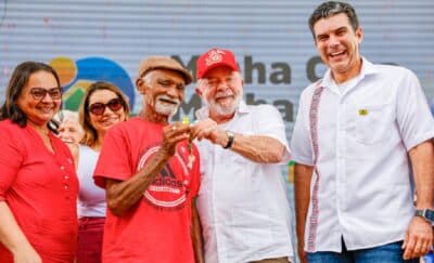 Presidente Lula da Silva, durante Cerimônia de entrega de 222 unidades habitacionais do Residencial Angelin, empreendimento do programa Minha Casa, Minha Vida. Residencial Angelin, Abaetetuba - PA. (Foto: Ricardo Stuckert/PR)