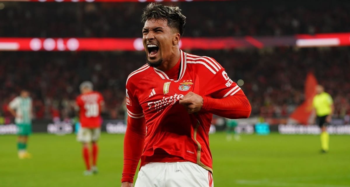 Marcos Leonardo chama atenção atuando na reserva do Benfica (Foto: Reprodução/ Gualter Fatia/ Getty Images)