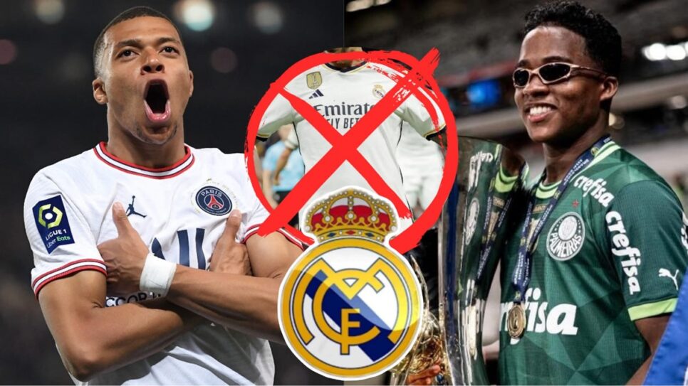 Mbappé e Endrick podem fazer Real Madrid se despedir de atacante (Fotos: Reprodução/ Getty Images/ SEP/ Montagem)
