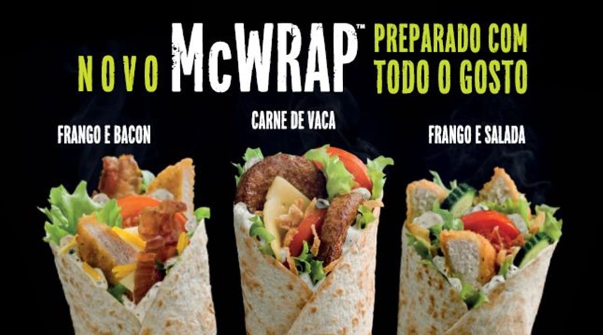 McWrap era opção saudável e que foi ofuscada pelo McCafé (Foto: Reprodução/ Divulgação)