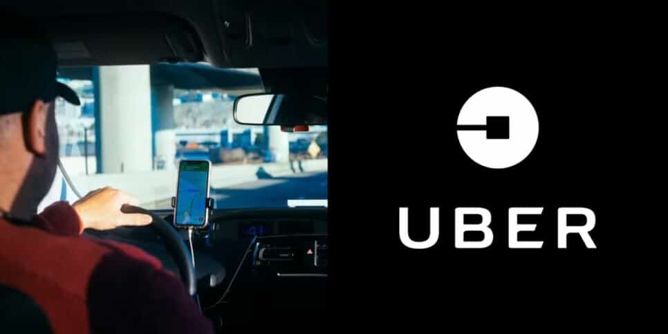 Motorista e logo da Uber (Foto: Reprodução / Valor Econômico)