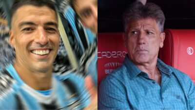 Indicação de Suárez e sem ser acionado por Renato Gaúcho, pode ser negociado pelo Grêmio (Fotos: Reprodução/ Instagram/ Montagem)