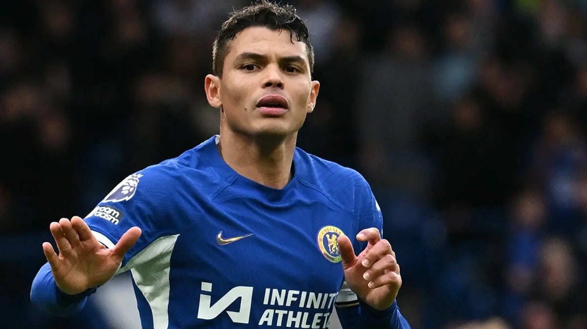 Thiago Silva está em fim de contrato com o Chelsea e não deve renovar (Foto: Reprodução/ Ben Stansall/ AFP)