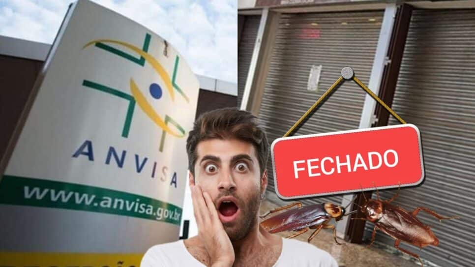 Anvisa baixa portas de restaurante após achar baratas no local (Foto: Reprodução/ Ascom/ Anvisa/ Internet/ Montagem)