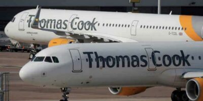 Aviões da Thomas Cook, rival da Gol (Foto: Reprodução / G1)