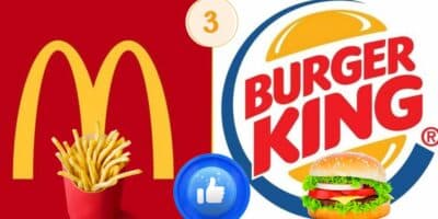 McDonald’s e Burger King de graça (Foto: Reprodução / Canva / Montagem HoraDoBenefício)