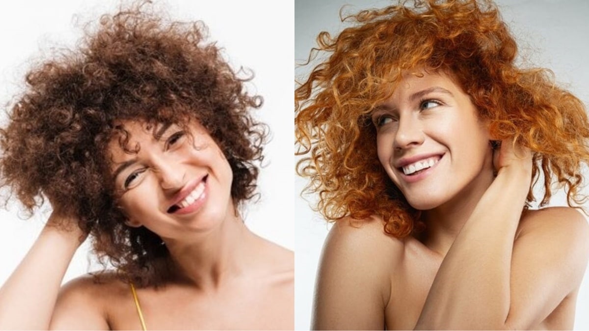 Cabelos com frizz, encaracolados, cacheados e crespos podem ter alisamento natural com essa receita (Fotos: Reprodução/ Freepik/ Montagem)