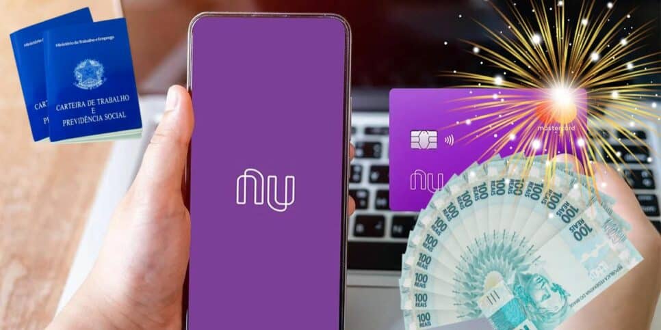 Carteira de trabalho e aplicativo Nubank (Foto: Reprodução / Pronatec / Canva)