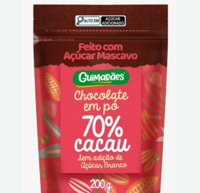 Chocolate em Pó Solúvel 70% Cacau, da famosa marca Guimarães (Foto: Reprodução / Google Shopping)