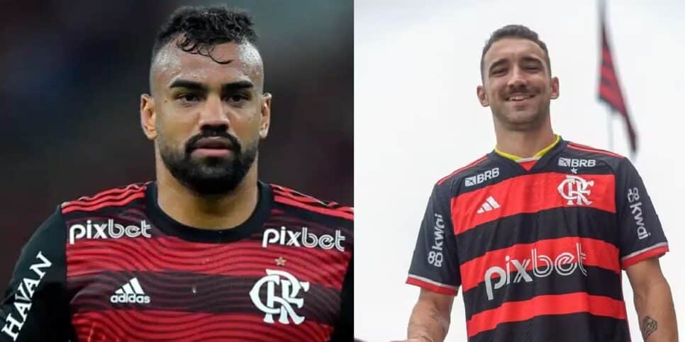 Jogos Fabrício Bruno e Léo Ortiz (Fotos: Divulgação (esq.)/ Marcelo Cortes/Flamengo (esq.)) Tite
