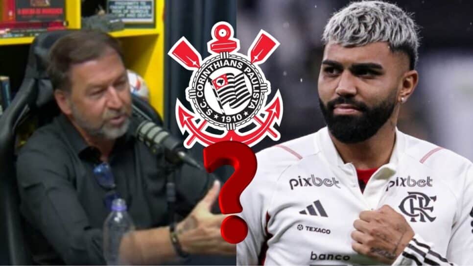Cartola Augusto Melo manda real sobre contratar Gabigol no Corinthians (Fotos: Reprodução/ Cross, YouTube/ CRF/ Montagem Gustavo)