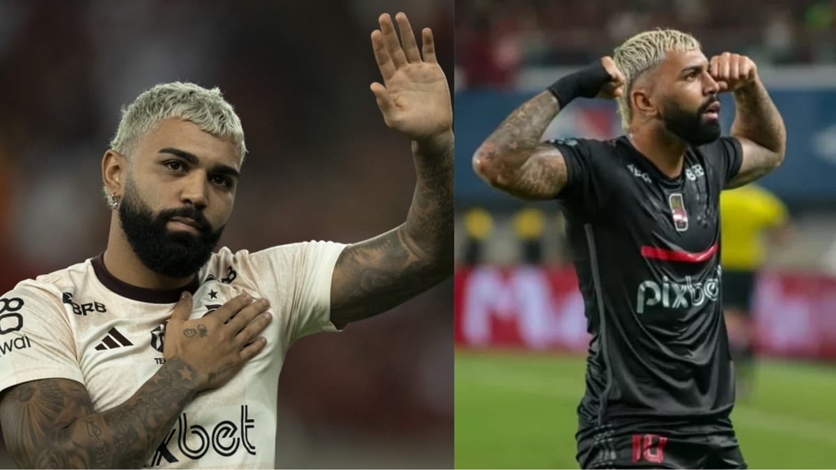 Gabigol é ex-camisa 10 e reserva do Flamengo, especulado no Timão, Peixe e Imortal (Fotos: Reprodução/ CRF/ Fernando Torres/ AGIF/ Montagem Gustavo)