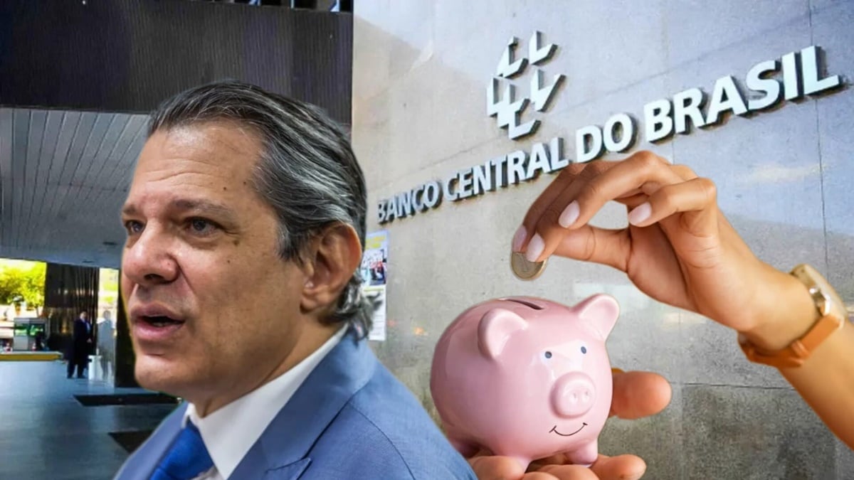 Haddad faz alerta sobre a Poupança após decisão do Banco Central (Fotos: Reprodução/ Internet/ Diogo Zacarias/ Ministério da Fazenda/ Montagem)