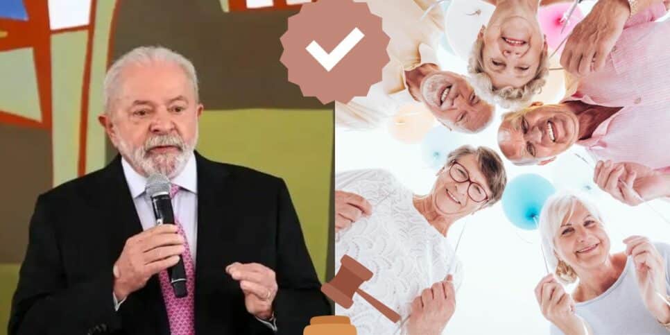 Lula e idosos com mais de 60 anos (Foto: Reprodução / Gov / Canva)