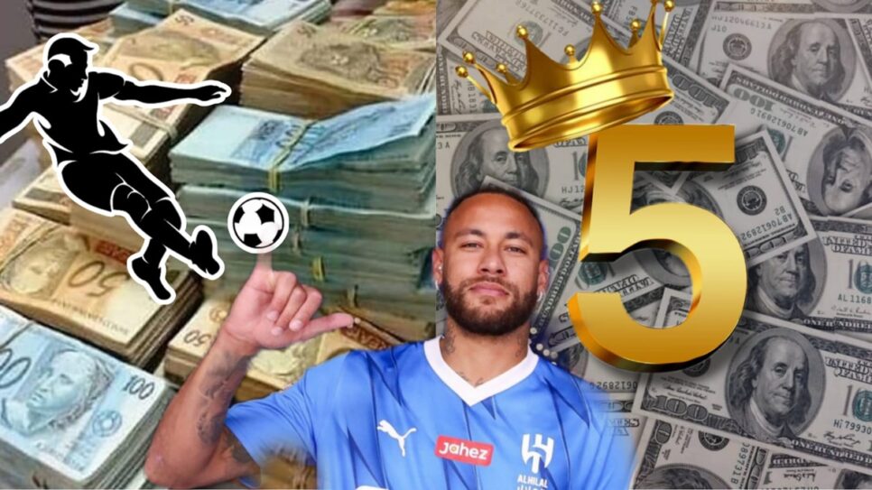 5 jogadores de futebol mais bem pagos do mundo (Fotos: Reprodução/ Internet/ Getty Images/ Montagem)