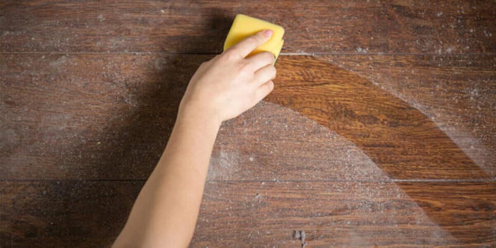 Pessoa fazendo limpeza em móvel (Imagem: Reprodução)