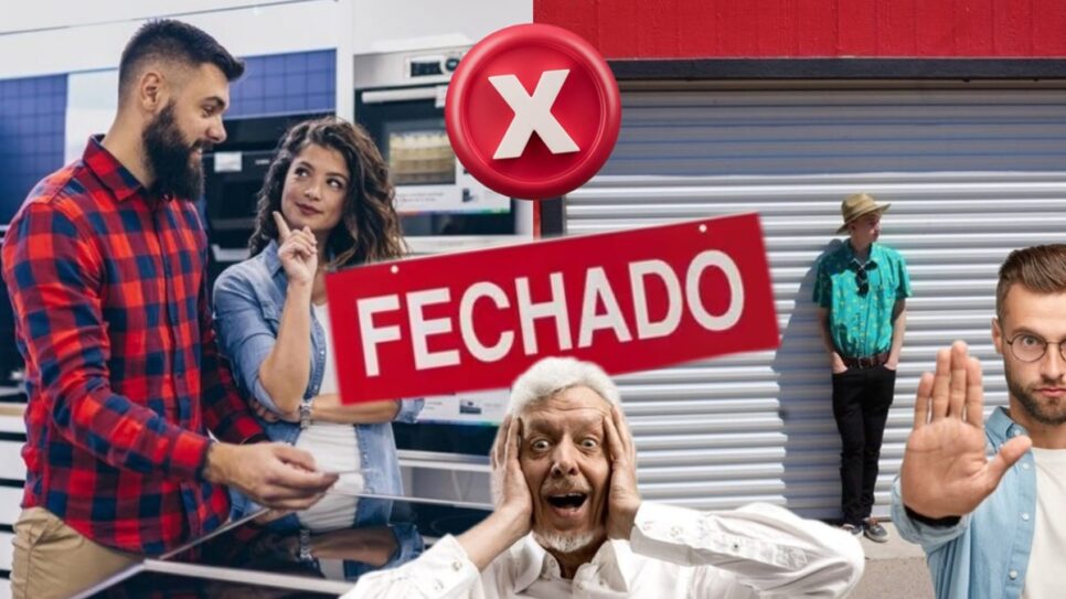 Rede de eletrodomésticos fecha as portas e deixa funcionários e consumidores na mão (Fotos: Reprodução/ Freepik/ Montagem)