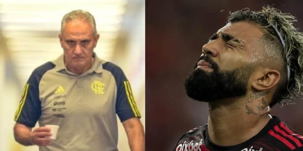 Jogos Tite e Gabigol (Foto: GIlvan de Souza/CRF (esq.)/ Reprodução Portal Cruzeirense (dir.)