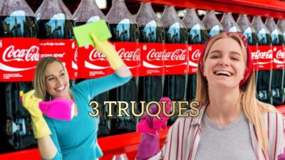 3 truques para limpar a casa usando a Coca-Cola (Fotos: Reprodução/ Internet/ Freepik/ Montagem Gustavo)