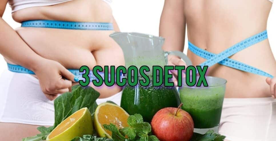 3 sucos detox que eliminam gorduras (Fotos: Reprodução/ Freepik/ Montagem)