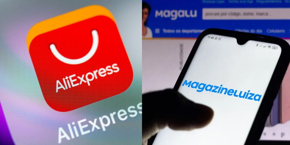 Consumidores Tributações Aliexpress e Magalu (Foto: Divulgação/ Colagem)