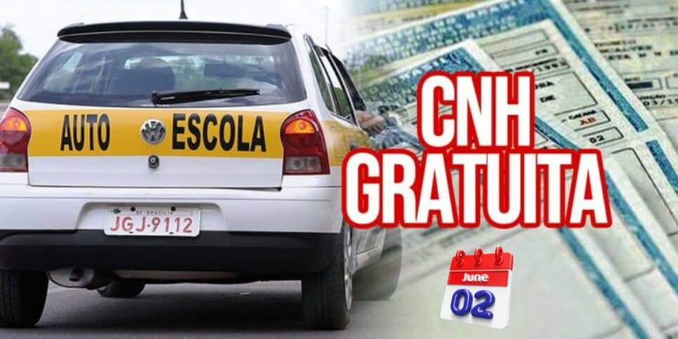 Carro de autoescola e CNH Gratuita (Foto: Reprodução / FDR)