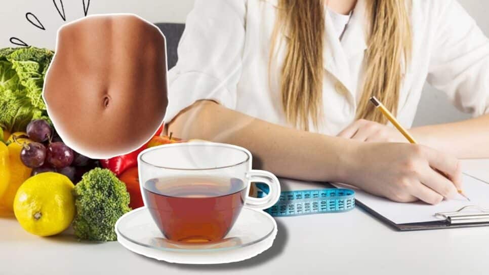 Nutricionista revela o chá que seca e desincha barriga (Fotos: Reprodução/ Freepik/ Montagem)