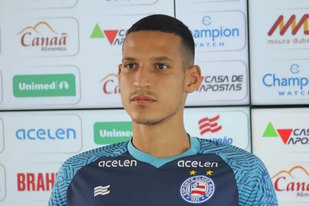 O famoso jogador de futebol da Bahia, Gabriel Xavier (Foto: Felipe Santana/EC Bahia)