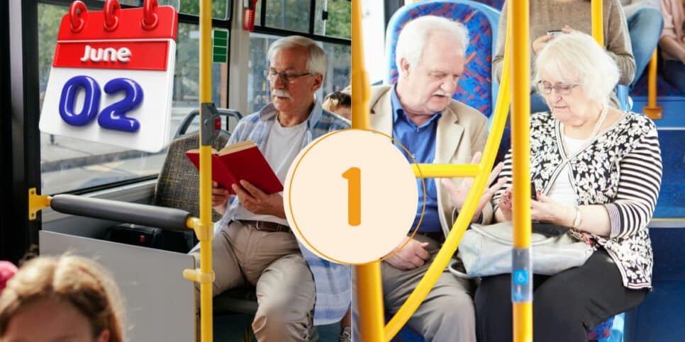 Idosos andando de ônibus (Foto: Reprodução / Canva)