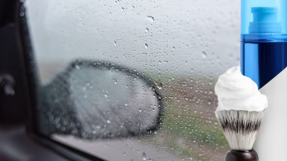 Espuma de barbear aplicada no para-brisa evita que ele embace em dias de chuva e frios (Fotos: Reprodução/ Internet/ Freepik/ Montagem)