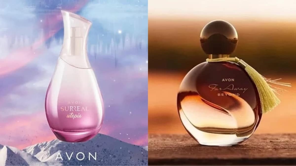 Surreal Utopia e o Far Away, da marca Avon, são perfumes femininos de ótimo custo-benefício (Fotos: Reprodução/ Divulgação/ Montagem)