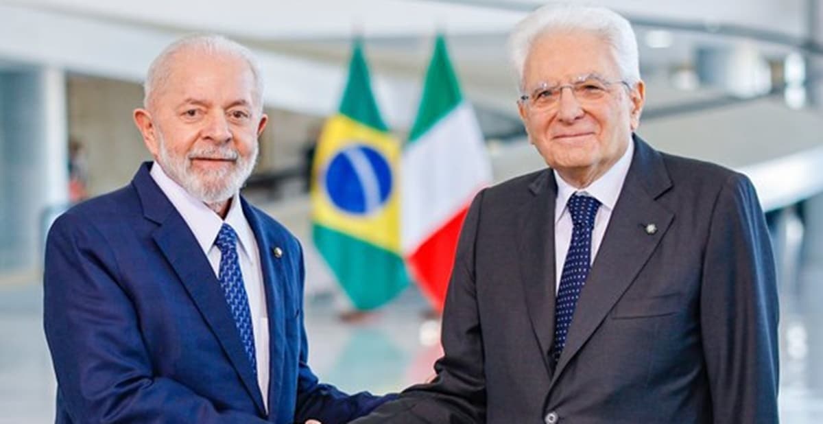 Presidente Lula recebeu o presidente italiano, Sergio Mattarella, no Palácio do Planalto (Foto: Reprodução/ Gov.Br/ Divulgação)