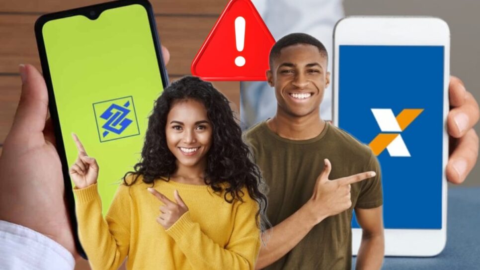 Banco do Brasil e Caixa anunciam alerta de inovação a clientes (Fotos: Reprodução/ Shutterstock/ Freepik/ Montagem Hora do Benefício)