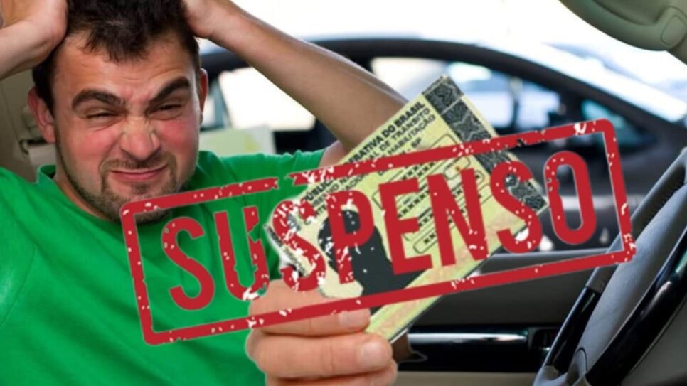 CNH suspensa pelo Detran neste caso a partir de agora (Foto: Reprodução/ Internet/ Montagem Hora do Benefício)