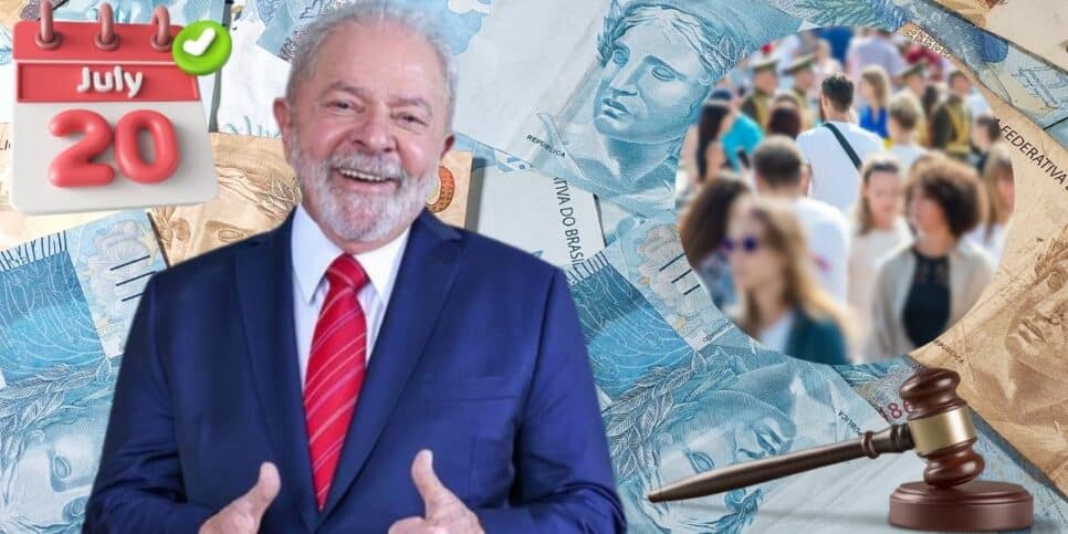 Lula, dinheiro, pessoas na rua e lei (Foto: Reprodução / Canva / Montagem HoraDoBenefício)