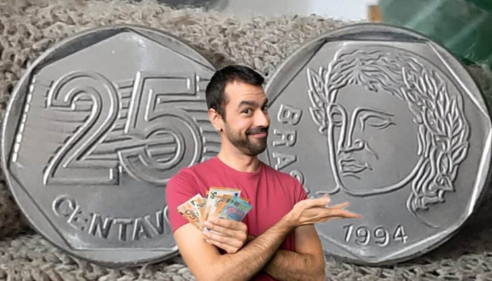 Moeda de 25 centavos que pode render grana extra inesperada (Foto: Reprodução/ Internet/ Freepik/ Montagem)