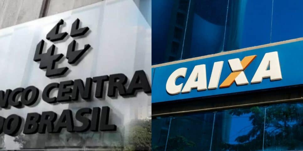 Poupança Banco Central e Caixa (Foto: Divulgação/ Colagem)