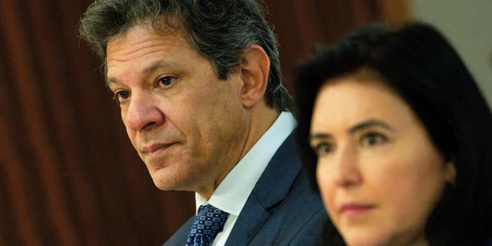 Banco Contas poupança Haddad e Tebet (Foto: Marcelo Camargo/ Agência Brasil)